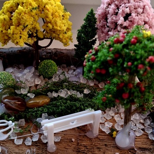 Mini falusi, tavaszi terepasztal - otthon & életmód - dekoráció - asztal és polc dekoráció - asztaldísz - Meska.hu