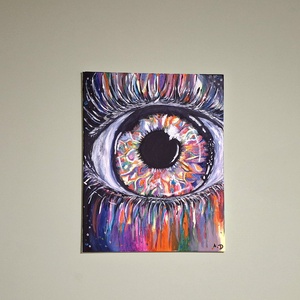 Színes szem festmény - művészet - festmény - akril - Meska.hu