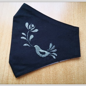 Hímzett női madaras maszk  - Meska.hu