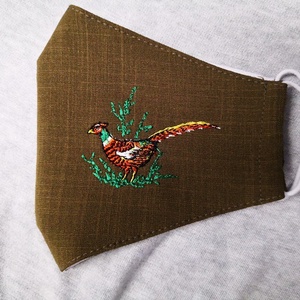  Felnőtt maszk fácán hímzés  - Meska.hu