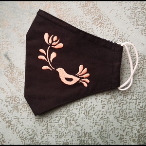 Hímzett női madaras maszk  - Meska.hu