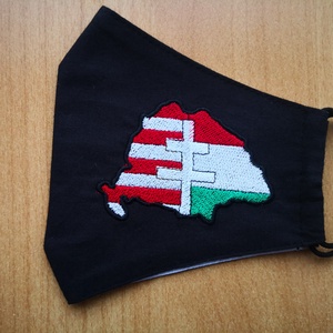  Felnőtt maszk, nagy Magyarország hímzéssel díszitve - női - női - Meska.hu