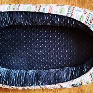 Acélkék , vonatos, mozdonyos ,repülős babafészek - otthon & életmód - babaszoba, gyerekszoba - babaszoba, gyerekszoba - Meska.hu