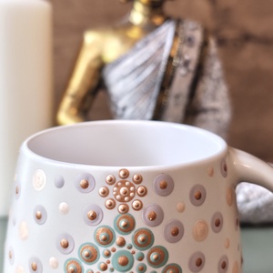 Pöttyös karácsonyi bögre  - otthon & életmód - konyhafelszerelés, tálalás - tálalás - bögre & csésze - Meska.hu