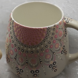 Pontozott mandalás bögre  - otthon & életmód - konyhafelszerelés, tálalás - tálalás - bögre & csésze - Meska.hu