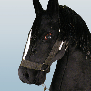 DorkaHorse seprűnyél ló, választható színben fekete kötőfékkel és szárral - Meska.hu