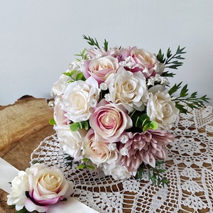 Élethű menyasszonyi csokor, dobócsokor, örökcsokor  - esküvő - menyasszonyi- és dobócsokor - Meska.hu