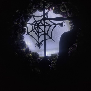 Boszis Halloween kopogtató LED világítással - otthon & életmód - dekoráció - ajtó- és ablak dekoráció - ajtódísz & kopogtató - Meska.hu