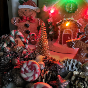 Zenélő, nagyméretű mézis adventi koszorú LED világítással  - karácsony - adventi díszek - adventi gyertyadíszek és koszorúdíszek - Meska.hu
