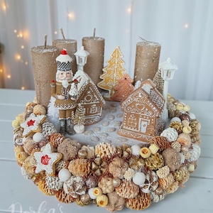 Mézeskalácsfalva adventi koszorú - karácsony - adventi díszek - adventi gyertyadíszek és koszorúdíszek - Meska.hu Mézeskalácsfalva adventi koszorú - karácsony - adventi díszek - adventi gyertyadíszek és koszorúdíszek - Meska.hu