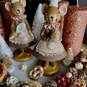 Cukrászlányok műhelyében adventi asztaldísz - karácsony - adventi díszek - adventi gyertyadíszek és koszorúdíszek - Meska.hu