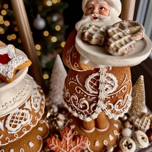 Adventi asztaldísz mézeskalács témában  - karácsony - adventi díszek - adventi gyertyadíszek és koszorúdíszek - Meska.hu