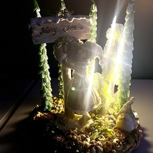 Adventi asztaldísz LED világítással - karácsony - adventi díszek - adventi gyertyadíszek és koszorúdíszek - Meska.hu