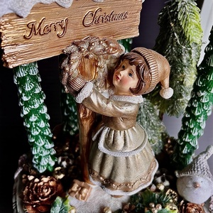 Adventi asztaldísz LED világítással - karácsony - adventi díszek - adventi gyertyadíszek és koszorúdíszek - Meska.hu