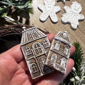 Festhető gipsz/kerámia figurák (2 nagy csomag) - karácsony - karácsonyi lakásdekoráció - karácsonyfadíszek - Meska.hu