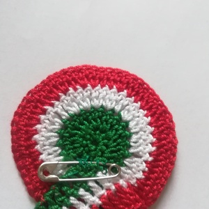 Horgolt kokárda - ékszer - kitűző és bross - Meska.hu