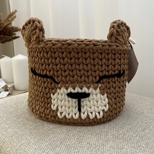 Maci horgolt kosár - otthon & életmód - tárolás & rendszerezés - tárolókosár - Meska.hu