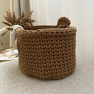 Maci horgolt kosár - otthon & életmód - tárolás & rendszerezés - tárolókosár - Meska.hu