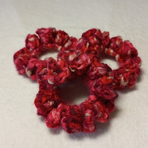 Horgolt pirosas scrunchie hajgumi , Ruha & Divat, Hajdísz & Hajcsat, Hajgumi, Horgolás, Varrás, MESKA