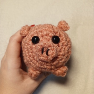 Horgolt malacka plüss  - játék & sport - plüssállat & játékfigura - malac - Meska.hu