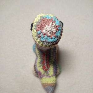 Horgolt szines dinó plüss  - játék & sport - plüssállat & játékfigura - plüss dínók - Meska.hu