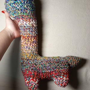 Horgolt ÓRIÁS szines dinó plüss , Játék & Sport, Plüssállat & Játékfigura, Plüss dínók, Horgolás, Varrás, MESKA