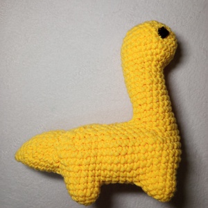 Horgolt nagy sárga dinó plüss  - játék & sport - plüssállat & játékfigura - plüss dínók - Meska.hu