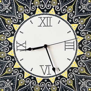 Mandala falióra, átmérő 40cm - otthon & életmód - dekoráció - fali és függő dekoráció - falióra & óra - Meska.hu
