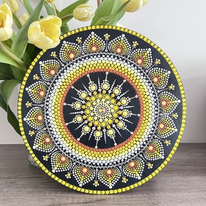 Pontozott mandala Swarovski kristállyal - átmérő 30cm - Meska.hu