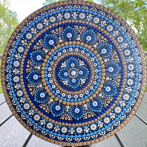 Pontozott mandala - átmérő 30cm - otthon & életmód - dekoráció - fali és függő dekoráció - falra akasztható dekor - Meska.hu