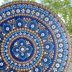 Pontozott mandala - átmérő 30cm - otthon & életmód - dekoráció - fali és függő dekoráció - falra akasztható dekor - Meska.hu