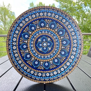 Pontozott mandala - átmérő 30cm - otthon & életmód - dekoráció - fali és függő dekoráció - falra akasztható dekor - Meska.hu