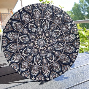 Pontozott mandala - átmérő 30cm - Meska.hu