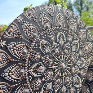 Pontozott mandala - átmérő 30cm - otthon & életmód - dekoráció - fali és függő dekoráció - falra akasztható dekor - Meska.hu