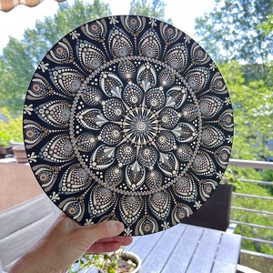Pontozott mandala - átmérő 30cm - otthon & életmód - dekoráció - fali és függő dekoráció - falra akasztható dekor - Meska.hu