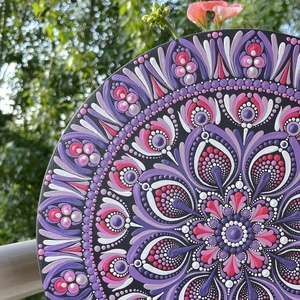 Pontozott mandala - átmérő 30cm - otthon & életmód - dekoráció - fali és függő dekoráció - falra akasztható dekor - Meska.hu