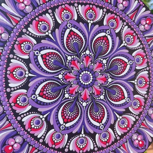 Pontozott mandala - átmérő 30cm - otthon & életmód - dekoráció - fali és függő dekoráció - falra akasztható dekor - Meska.hu