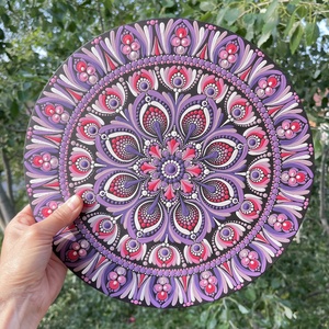 Pontozott mandala - átmérő 30cm - otthon & életmód - dekoráció - fali és függő dekoráció - falra akasztható dekor - Meska.hu