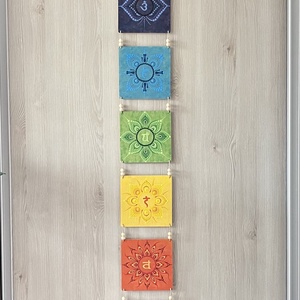 Csakrasor a csakrák színeivel és szimbólumaival - otthon & életmód - dekoráció - spiritualitás - mandala - Meska.hu