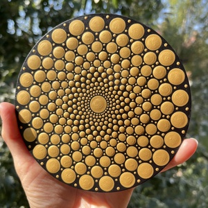 Hűtőmágnes mandala mintával - 13,5cm - otthon & életmód - konyhafelszerelés, tálalás - konyhai dekoráció - hűtőmágnes - Meska.hu