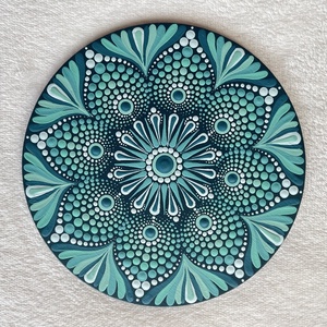 Hűtőmágnes mandala mintával - 15cm - Meska.hu