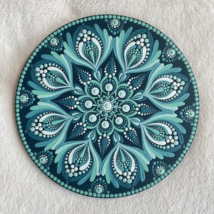 Hűtőmágnes mandala mintával - 18cm - Meska.hu