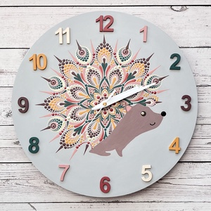 Süni festett gyerek falióra, átmérő 35 cm - otthon & életmód - dekoráció - fali és függő dekoráció - falióra & óra - Meska.hu