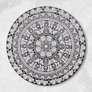 Pasztell mandala falidísz  kézzel festett, lágy hangulatú dekoráció, Otthon & Életmód, Dekoráció, Spiritualitás, Mandala, Festett tárgyak, MESKA