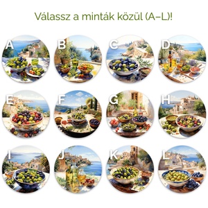 Fa poháralátét mediterrán mintákkal  többféle design - otthon & életmód - konyhafelszerelés, tálalás - tálalás - tányér- és poháralátét - Meska.hu