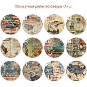 Fa poháralátét USA mintákkal  többféle design - otthon & életmód - konyhafelszerelés, tálalás - tálalás - tányér- és poháralátét - Meska.hu