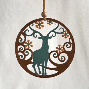 DIY  Szarvas és hópelyhek fa karácsonyfadísz / 2 db (VIDEÓVAL) - diy (csináld magad) - egységcsomag - Meska.hu