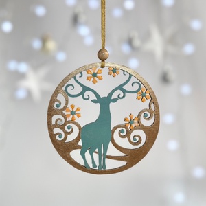 DIY  Szarvas és hópelyhek fa karácsonyfadísz / 2 db (VIDEÓVAL) - diy (csináld magad) - egységcsomag - Meska.hu