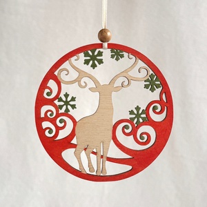 DIY  Ünnepi szarvas fa karácsonyfadísz / 2 db (VIDEÓVAL) - diy (csináld magad) - egységcsomag - Meska.hu