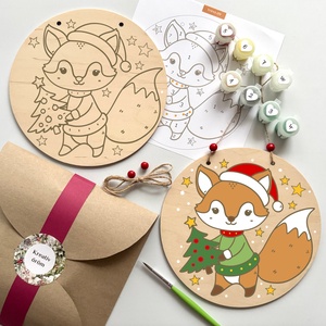 Kreatív öröm - Festhető róka ajtódísz alkotóbox  DIY szett gyerekeknek - Meska.hu